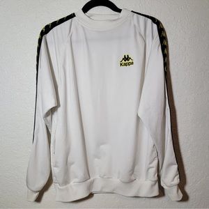 Kappa Kontroll Mens S Long Sleeve Tee T Shirt White with Black Details Pockets